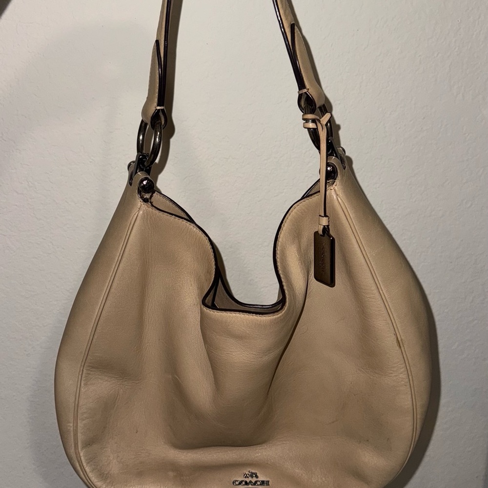 Coach Tan Leather Hobo Bag